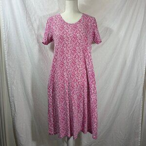Pink & white tunic dress from Vermont Country Store - size medium